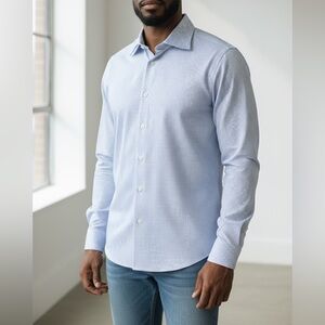 Michael Kors Men's Size 15 32/33 Slim Fit Long Sleeve 100% Cotton Dress Shirt